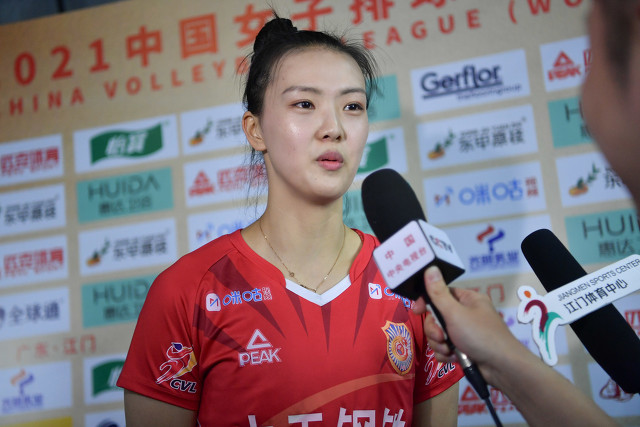 江苏女排队员球技好长的靓是中国女排的形象代言人