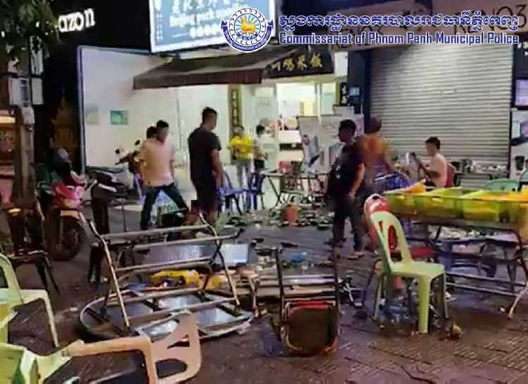 柬埔寨金边中餐厅打砸案：五人被捕，一人潜逃