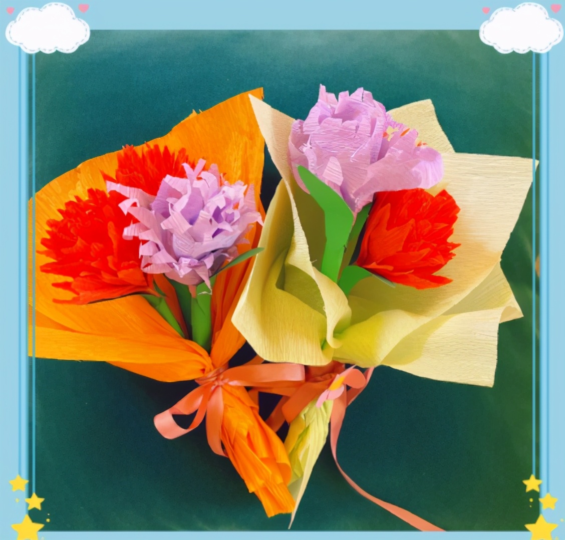 双胞胎女儿祝谢娜节日快乐，手工花很用心，谢