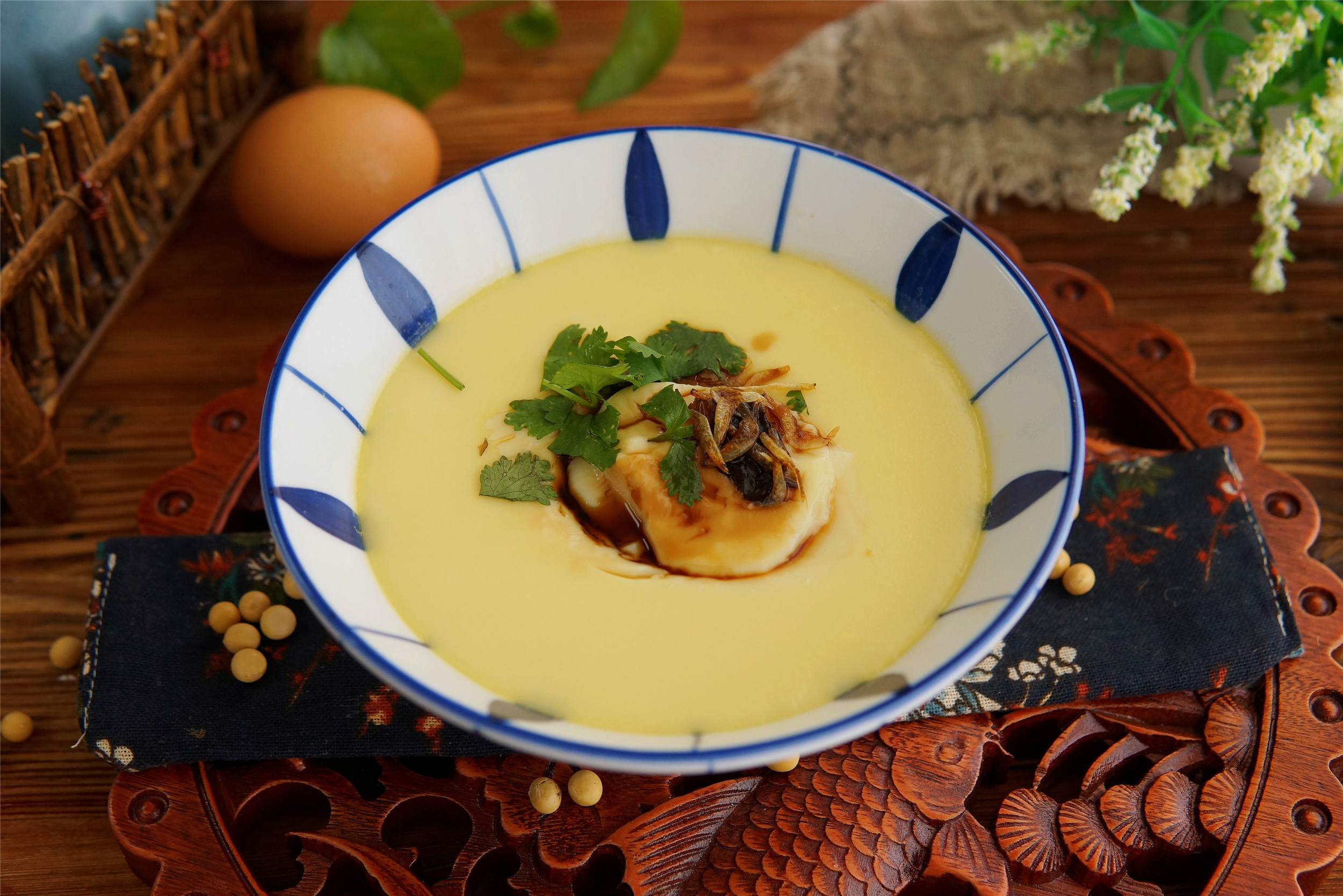 自制豆腐脑，1把黄豆2个鸡蛋就搞定，不用卤水，省事还好吃