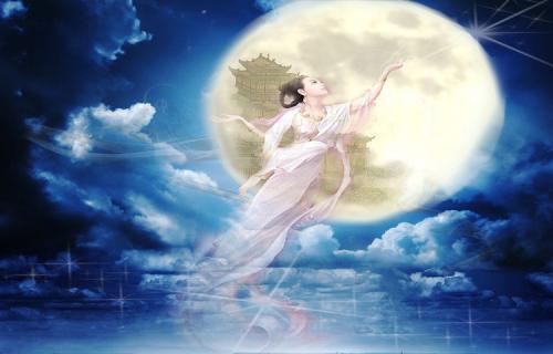 玉兔不知道何年上的月宫,一直在月宫里捣药,吃了神丹的嫦娥一直不老