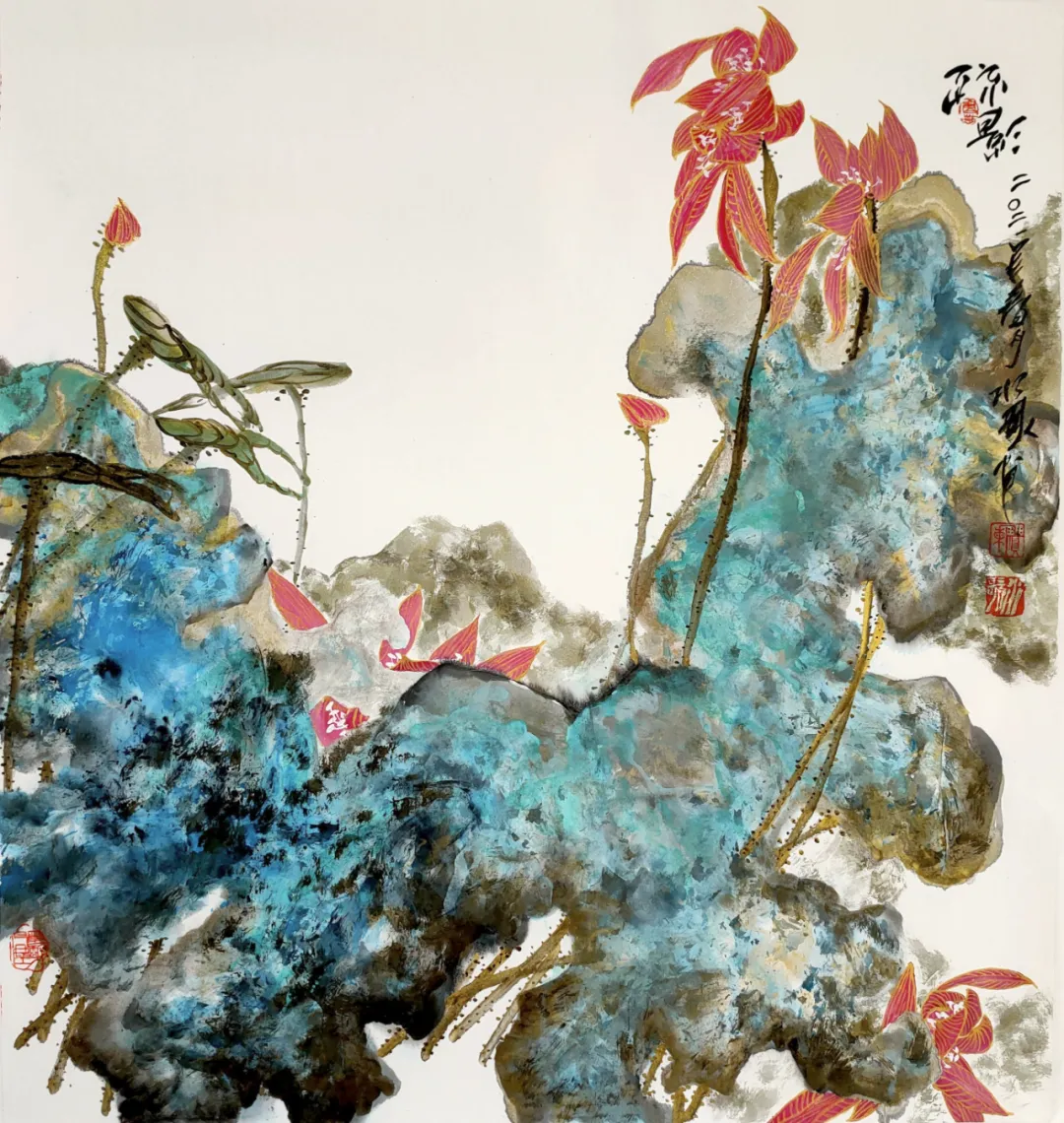 “猎艳”——水歌花鸟画晋京展开幕,60余件精品力作亮相北京宋庄