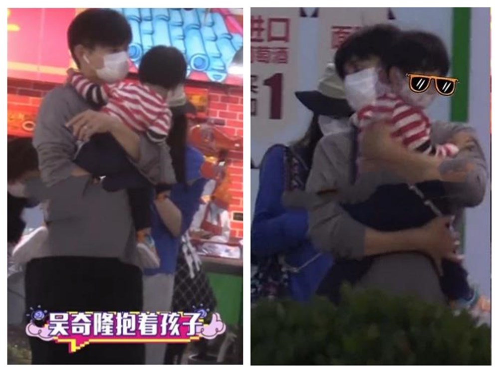 吳奇隆劉詩詩帶娃逛超市，一家三口罕見同框，夫妻恩愛教子有方