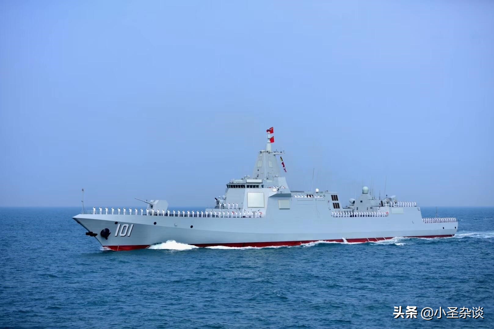 第7艘055型万吨大驱在江南造船厂下水，首批8艘或