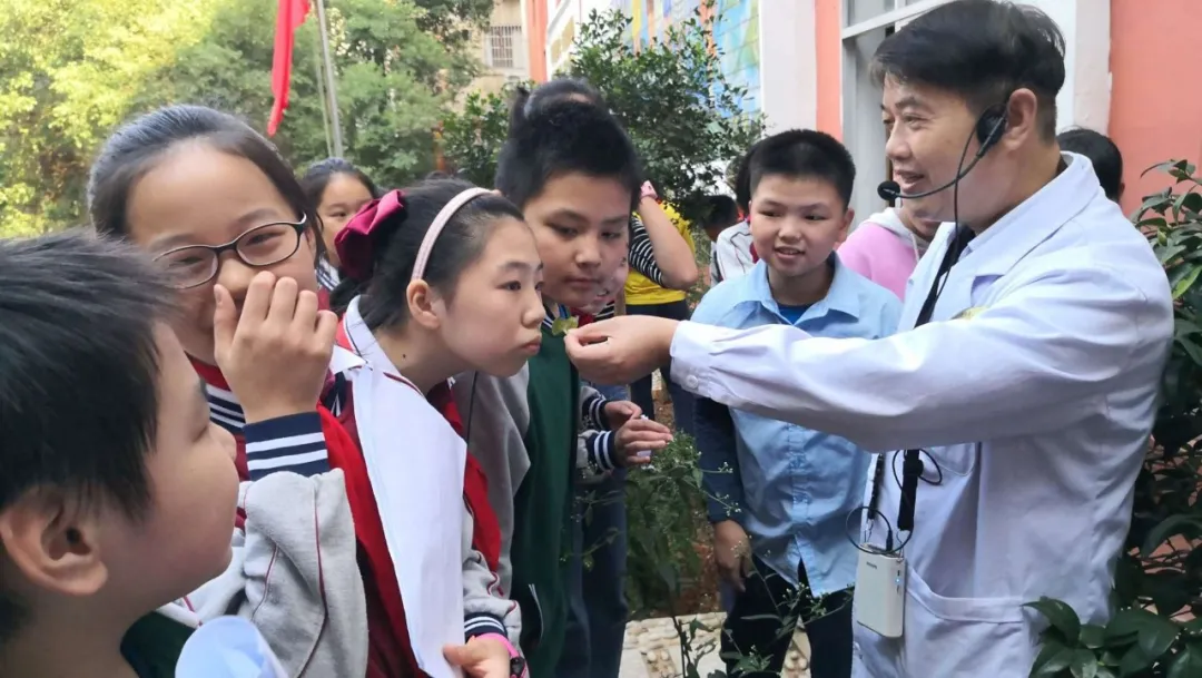 南昌市洪都中医院中草药专家走进百花洲小学传播中医药文化