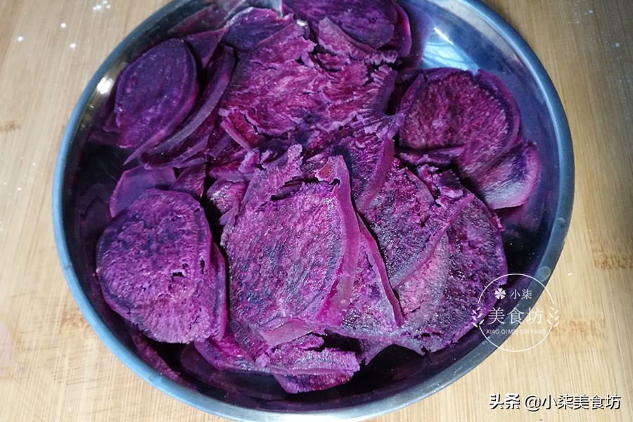 图片[4]-4个紫薯 2个鸡蛋 不用烤箱 简单一做 酥脆拉丝 好吃还减肥-起舞食谱网