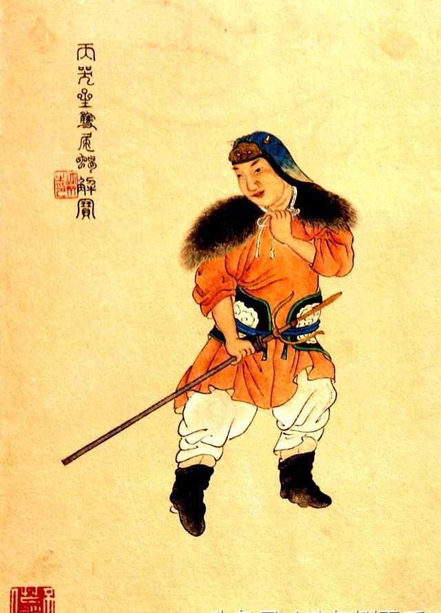 清彩绘本《水浒人物画像》之「天罡三十六星」南京图书馆藏