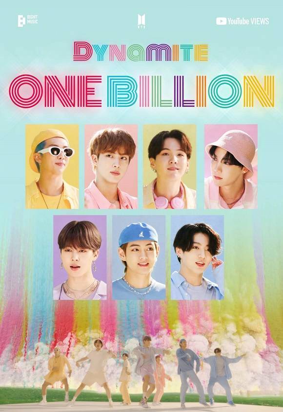 防弹少年团dynamitemv加入10亿播放量大列