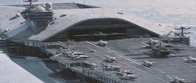 AHX-2050“鲲鹏”级空天母舰概念设想图