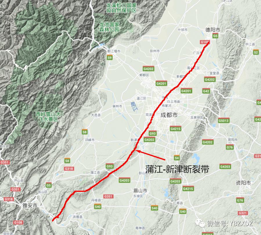 未來幾年需加強對成都下方的蒲江-新津斷裂帶地震前兆監測