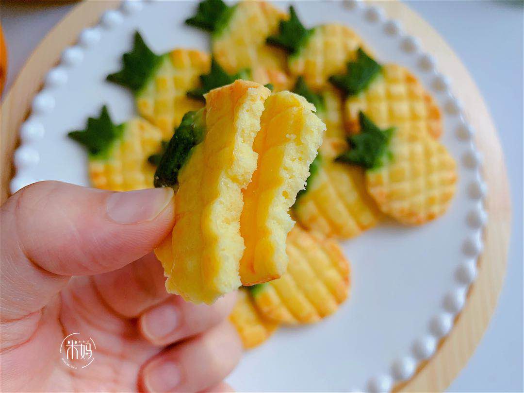 图片[3]-小菠萝曲奇做法步骤图 又酥又香又好看赞-起舞食谱网