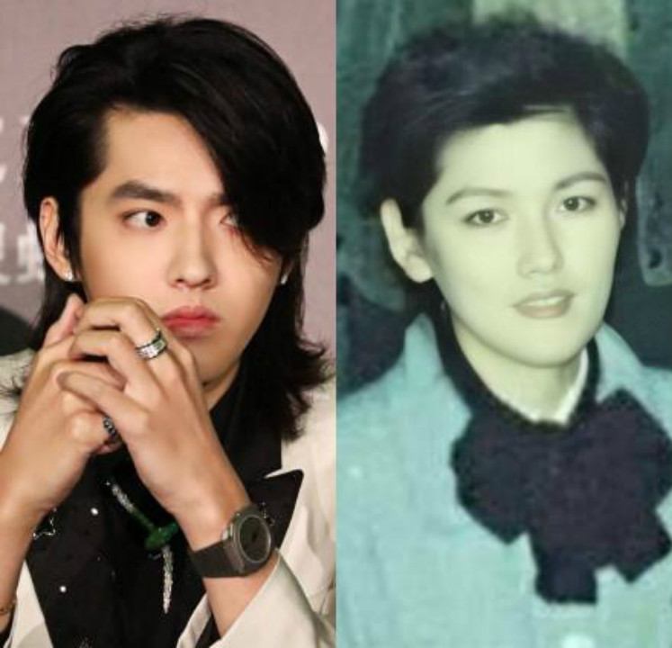 有种"遗传"叫鹿晗，本以为他五官够精致