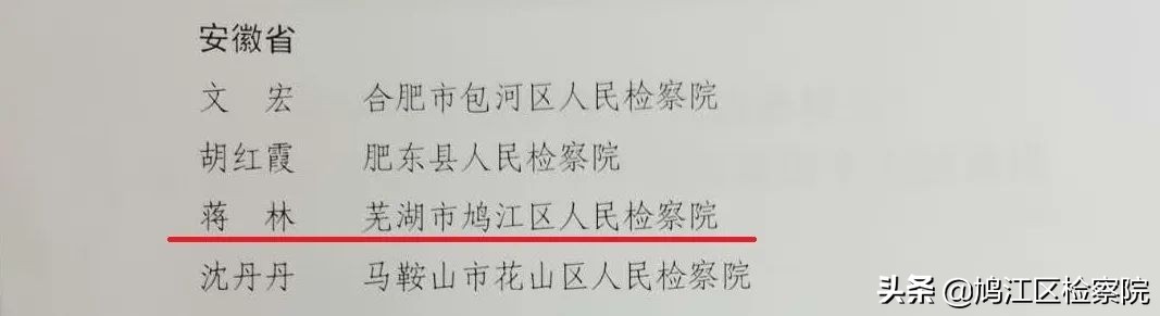 喜报：鸠江未检再获高检院通报表扬！