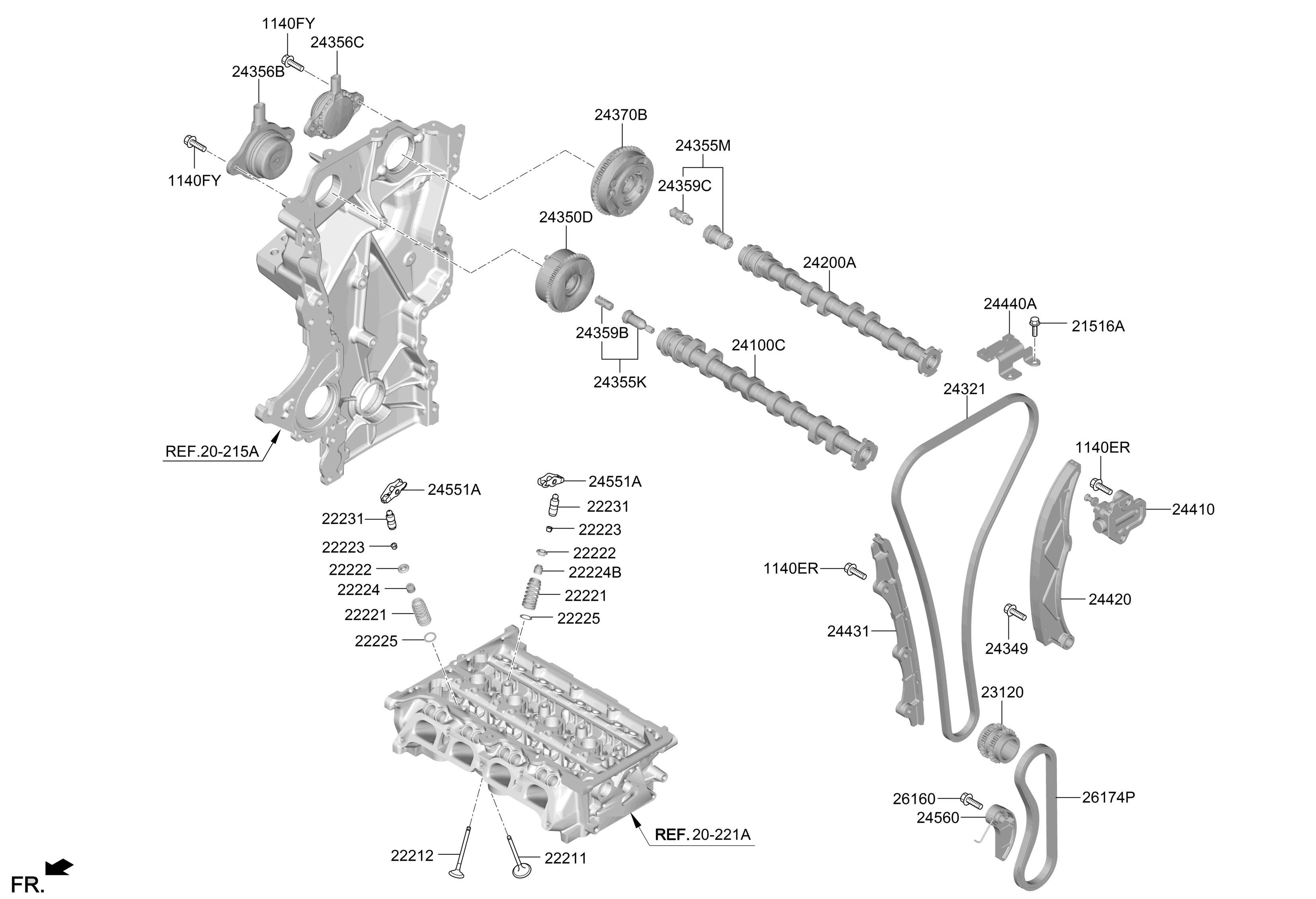 The Elantra engine fault light is on, and the fault code P0012 is