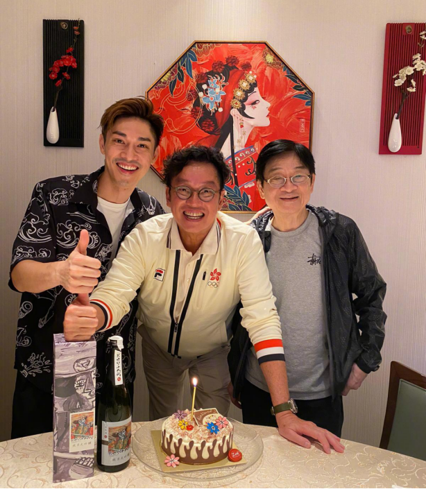 71岁谭咏麟办生日宴，喝到满脸通红心情好，肚腩凸出发福不少