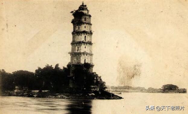 1910年代广东汕头老照片 崎碌马路、龙湫宝塔、海关街