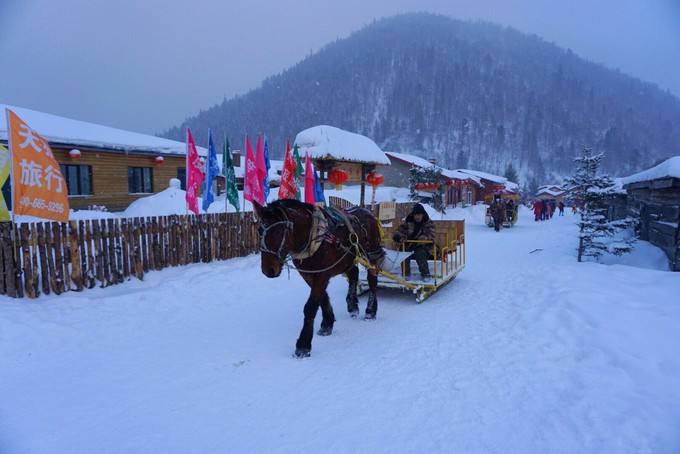 十一期间，全国多地迎降雪，黑龙江游客被困公路，积雪足足半米
