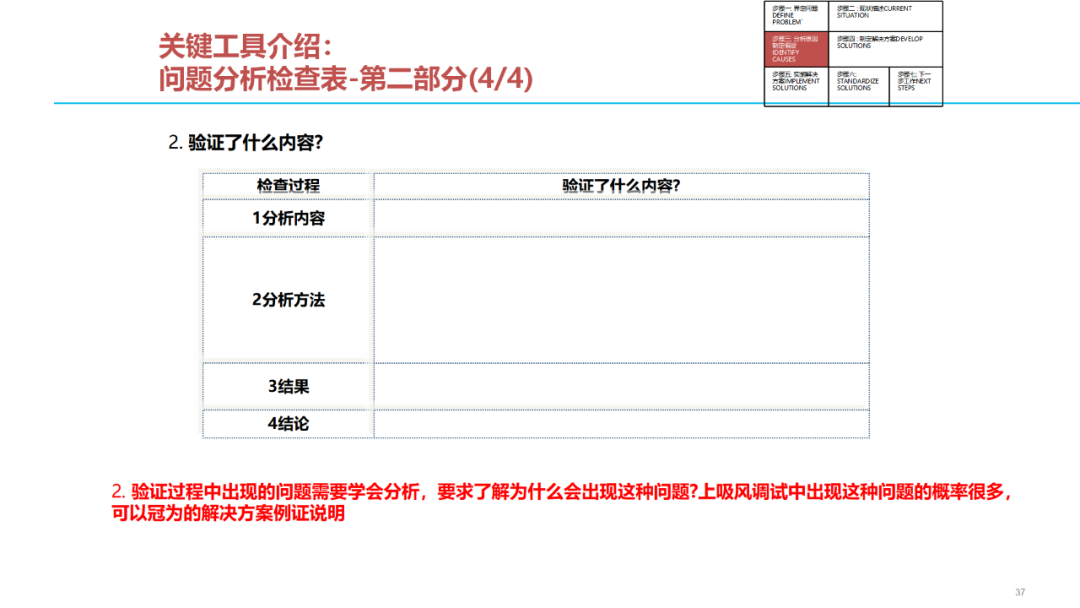 「標桿學習」質量問題分析解決七步法