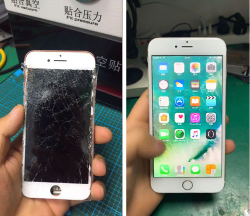 iphone6换屏多少钱，显示屏摔坏了