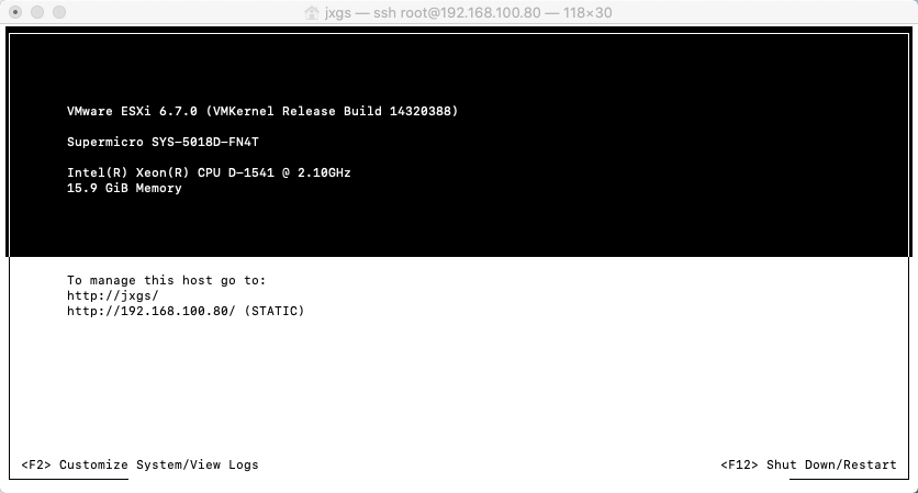 远程映射图形界面，登录ESXI后台管理，更加方便操作
