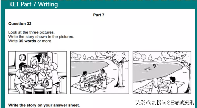 剑桥MSE：2020年新版KET看图作文怎么写？