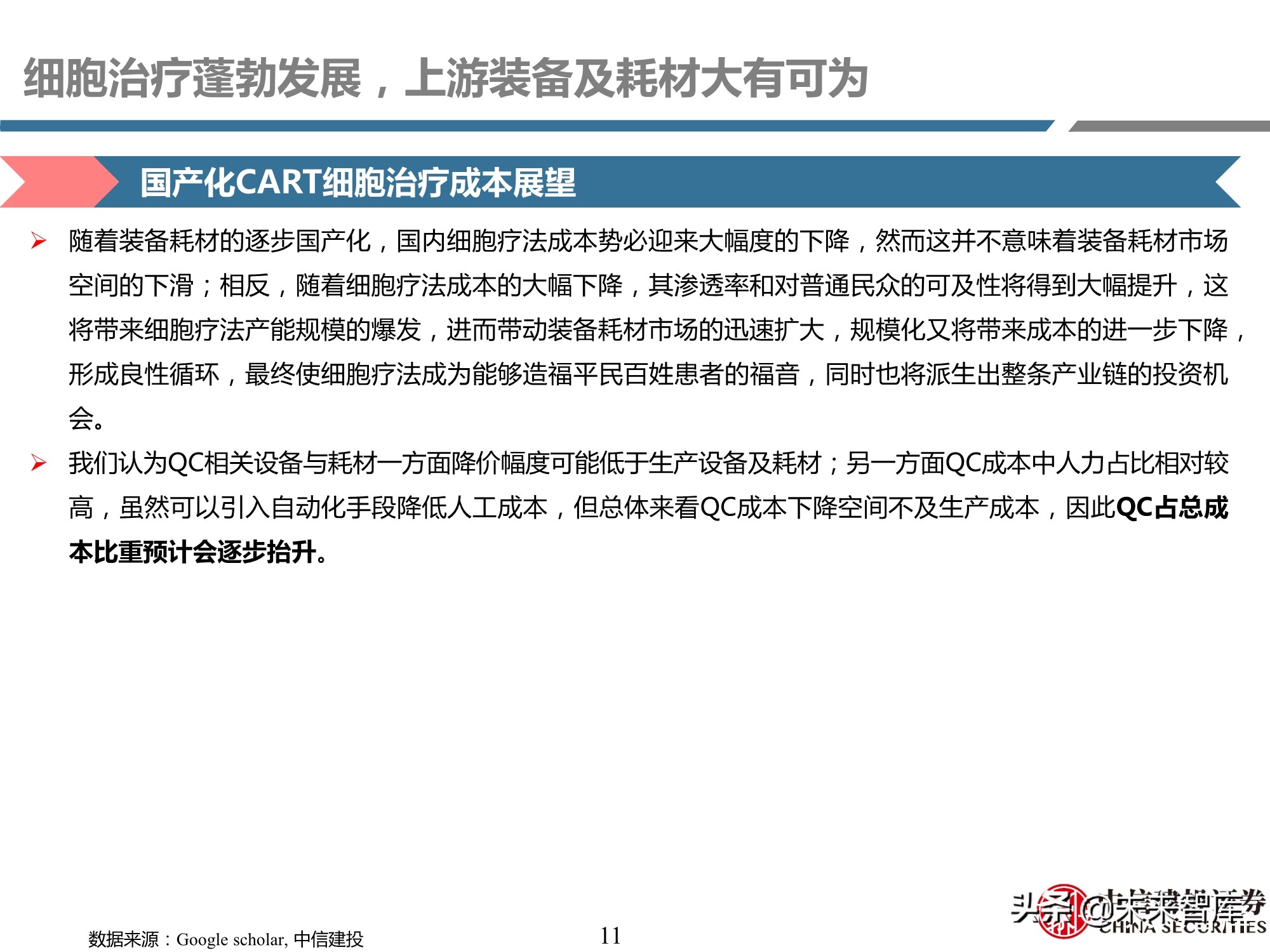 细胞治疗装备耗材行业专题研究报告：厉兵秣马，蓄势待发