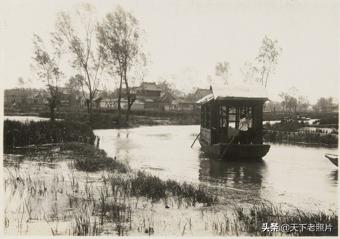 1927年 济南风景人文照片 大明湖趵突泉悠闲的民风