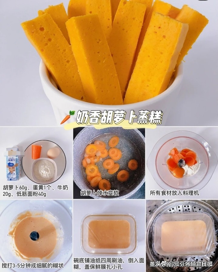 6款适合8个月以上宝宝的彩色蒸糕｜附蒸糕失败经验总结