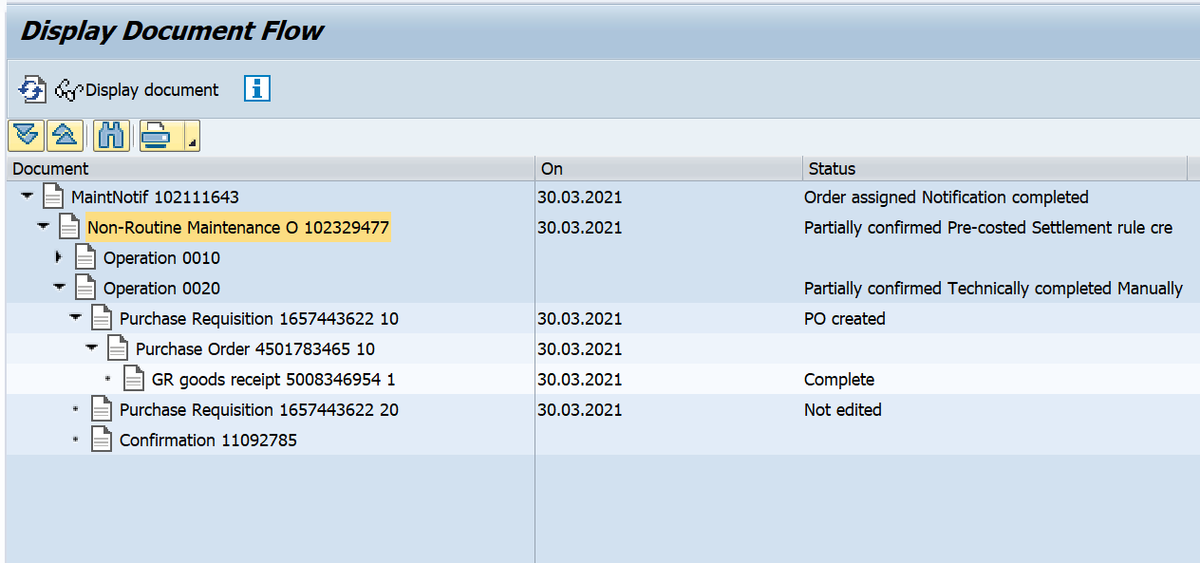 SAP PM 初级系列25 - 维修工单与采购单据之间LINK？
