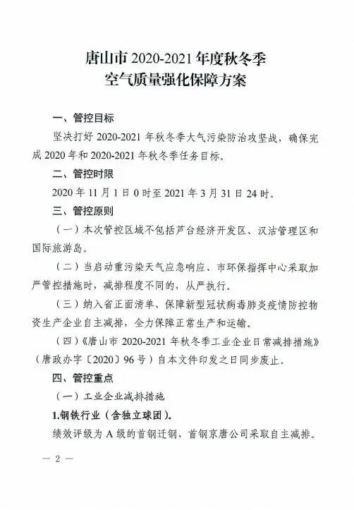 5个月！唐山发布最严管控！全面停限产