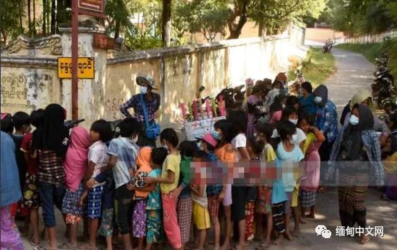 太慘了！ 緬甸上百人排隊乞討！ 沒辦法只能吃別人的剩飯剩菜