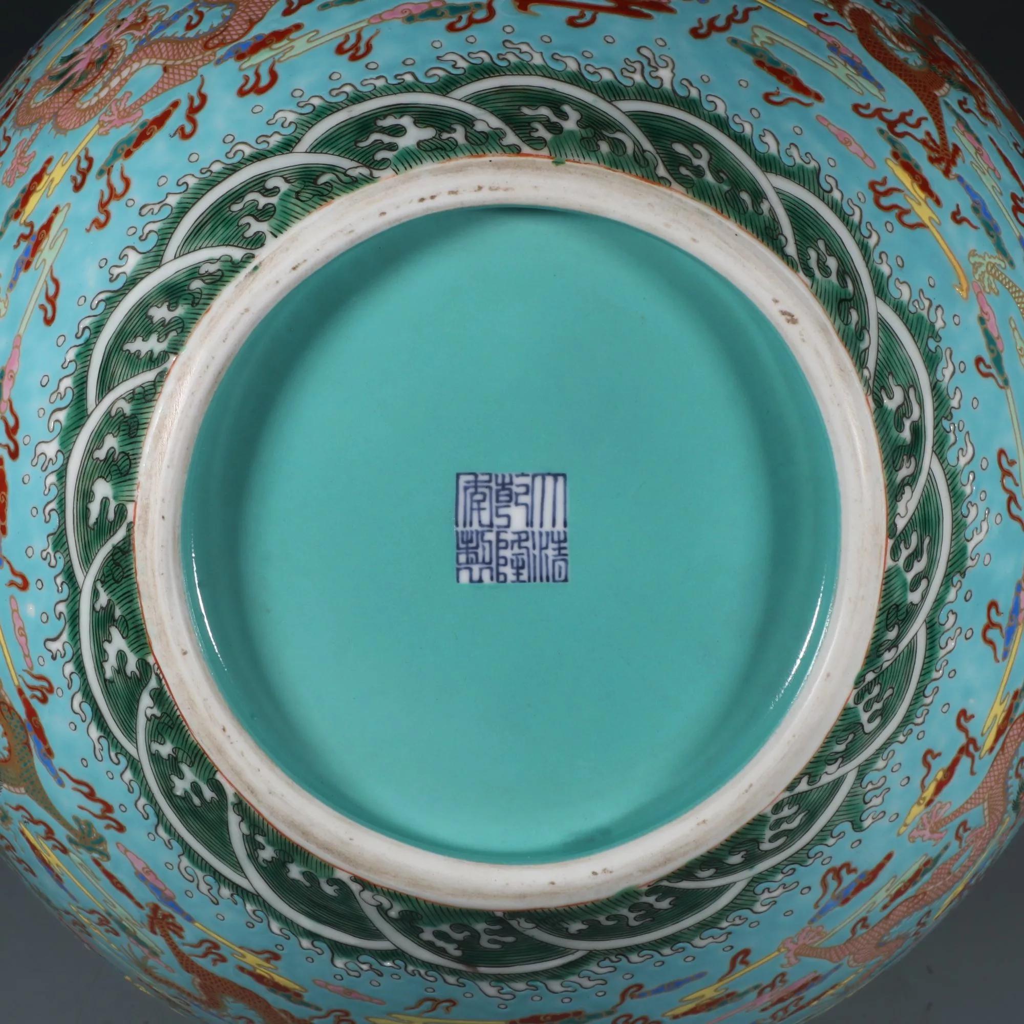 いいスタイル 中国 藍地描金粉彩 遊魚文 回転瓶 M R3875 - 美術品 ...