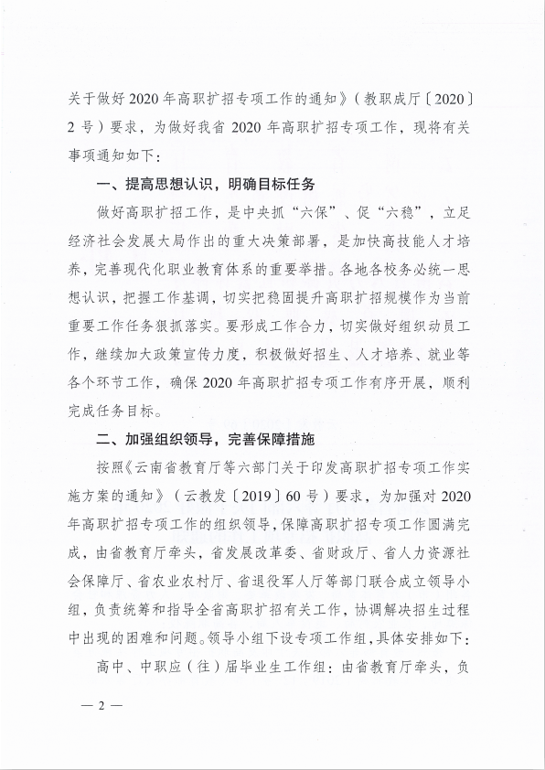 2020云南医药健康职业学院挂读招生