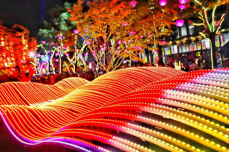 What camera lens falls is big the Tang Dynasty not nocturnal city, xi'an is the most beautiful night scene, come here if suddenly passes through days