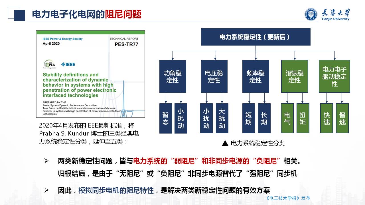 天津大学朱介北教授：电力系统的虚拟惯量和虚拟阻尼的新型设计