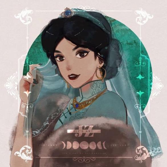 旗袍版的迪士尼公主太美了 艾莎的发型直击我心 白雪公主变贵妇 资讯咖