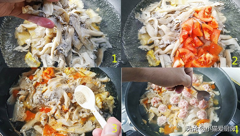 图片[7]-蘑菇别炒着吃了 用西红柿和丸子一起做汤 营养开胃又暖和-起舞食谱网