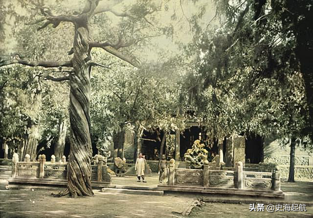 晚清时期的山东老照片：图6是泰山碧霞祠，图8是山东威海的官员