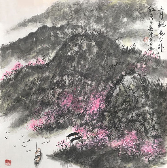 全国著名画家冯仲英——当代最具收藏价值山水画艺术家作品