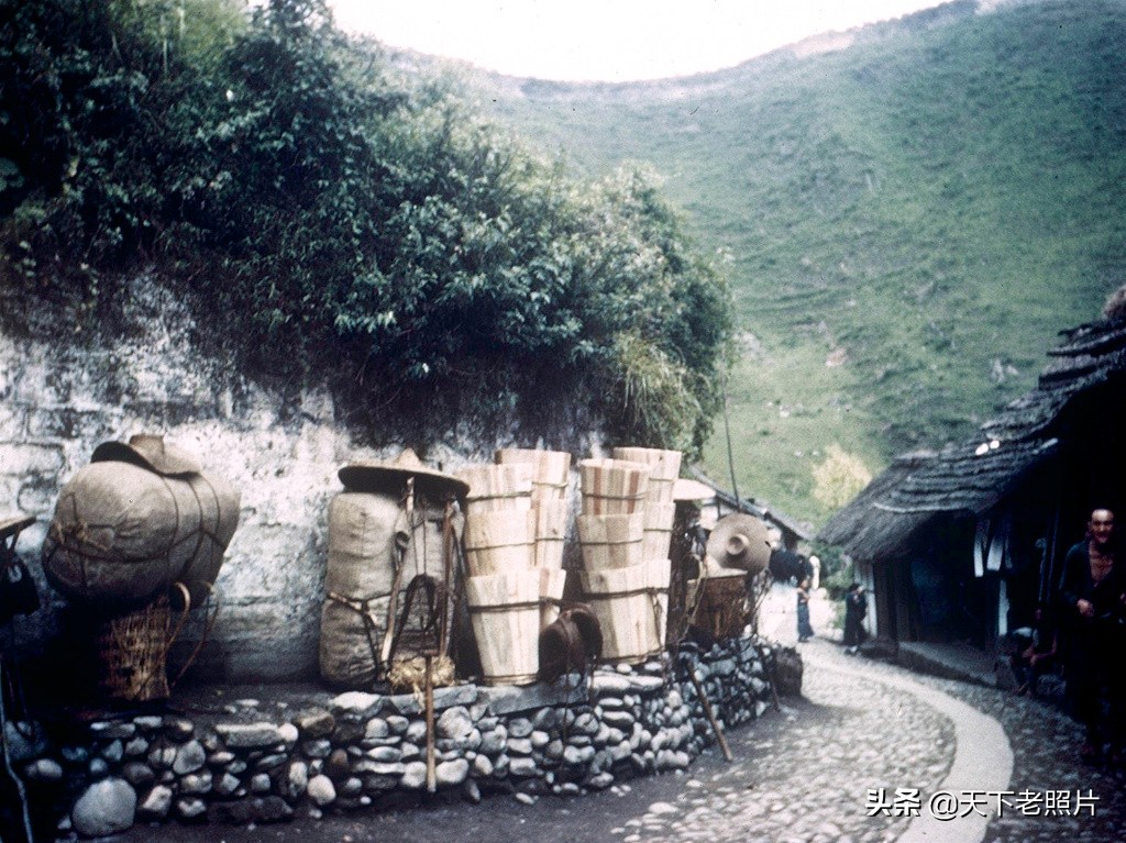 1944年灌县（都江堰）老照片  二王庙，青城山，安澜索桥