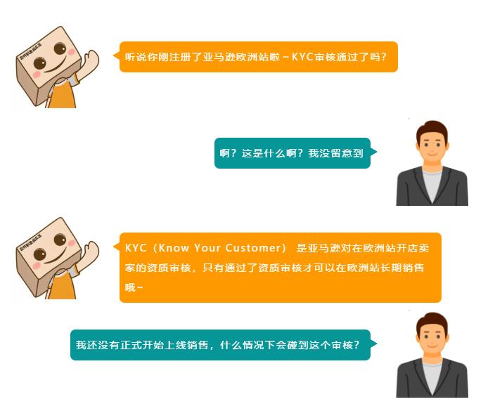 Amazon Europe site seller qualification review (KYC) material