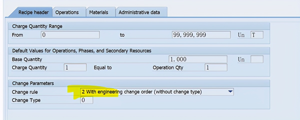 SAP PP C201使用ECR建立Recipe主資料