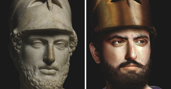 24组复原照片：凯撒大帝、埃及艳后、柏拉图等古代人物真实形象