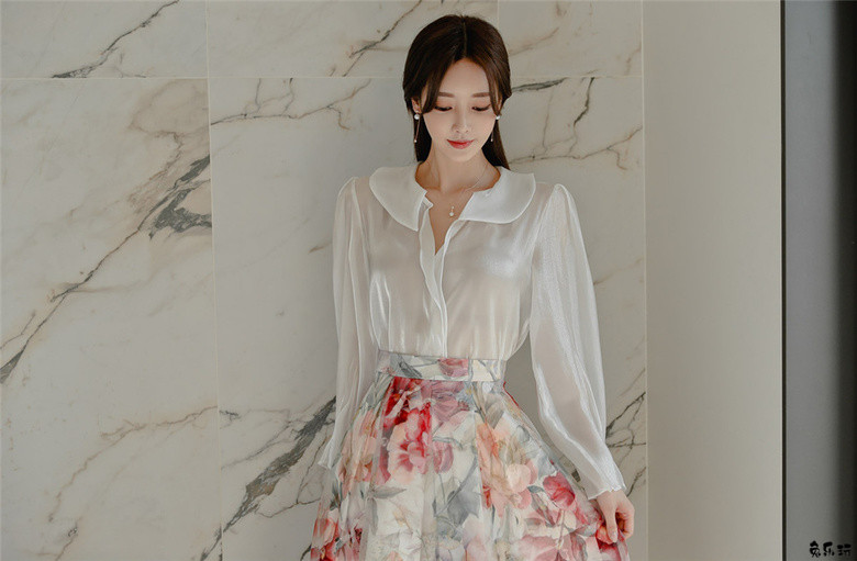 孙允珠：蜜沁娇蕊红菱雪纺婉约公主裙