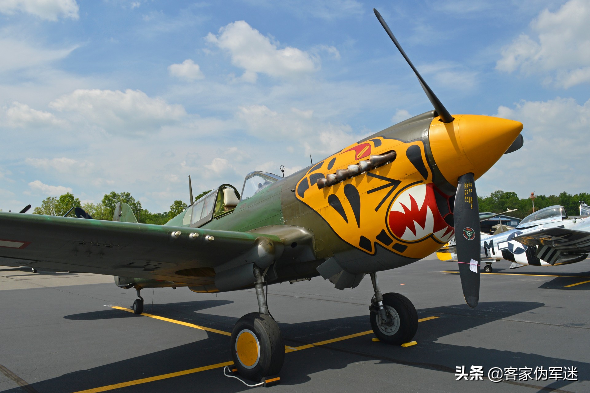 抗战时期 飞虎队的主力机种 美国p-40战斧战斗机 精美图片