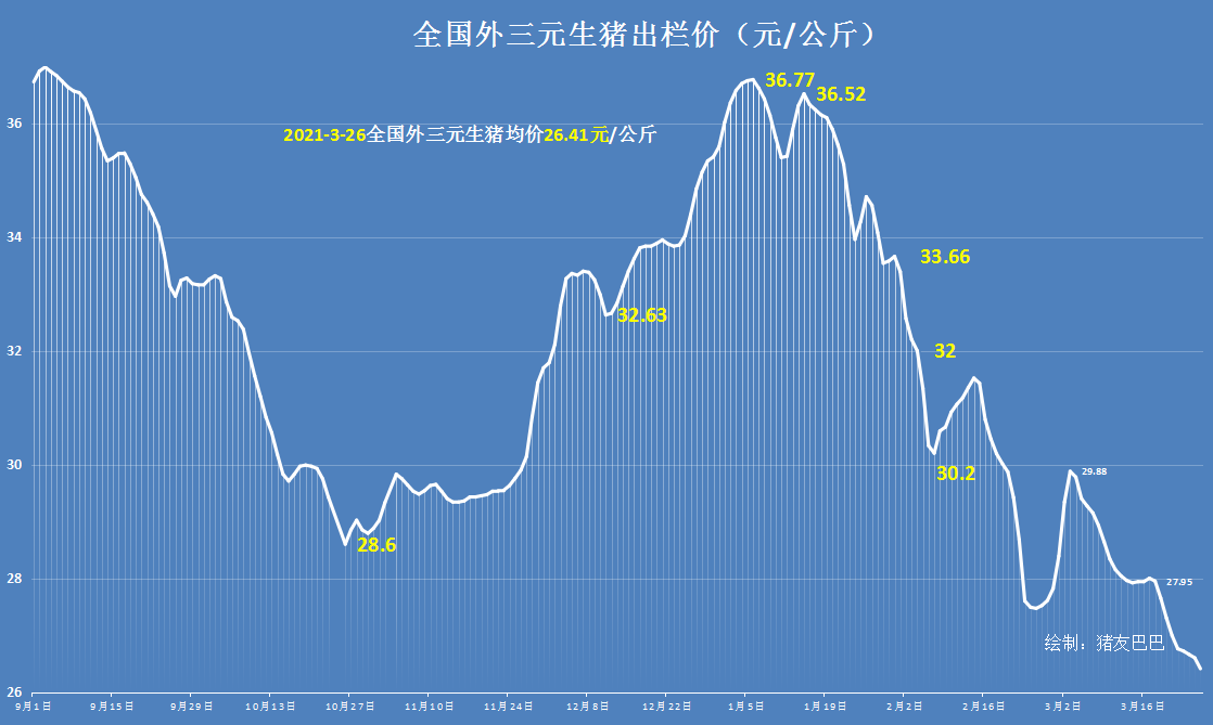 玉米走跌，猪价跌破“地板线”，肉价降价11元，4月还要跌？