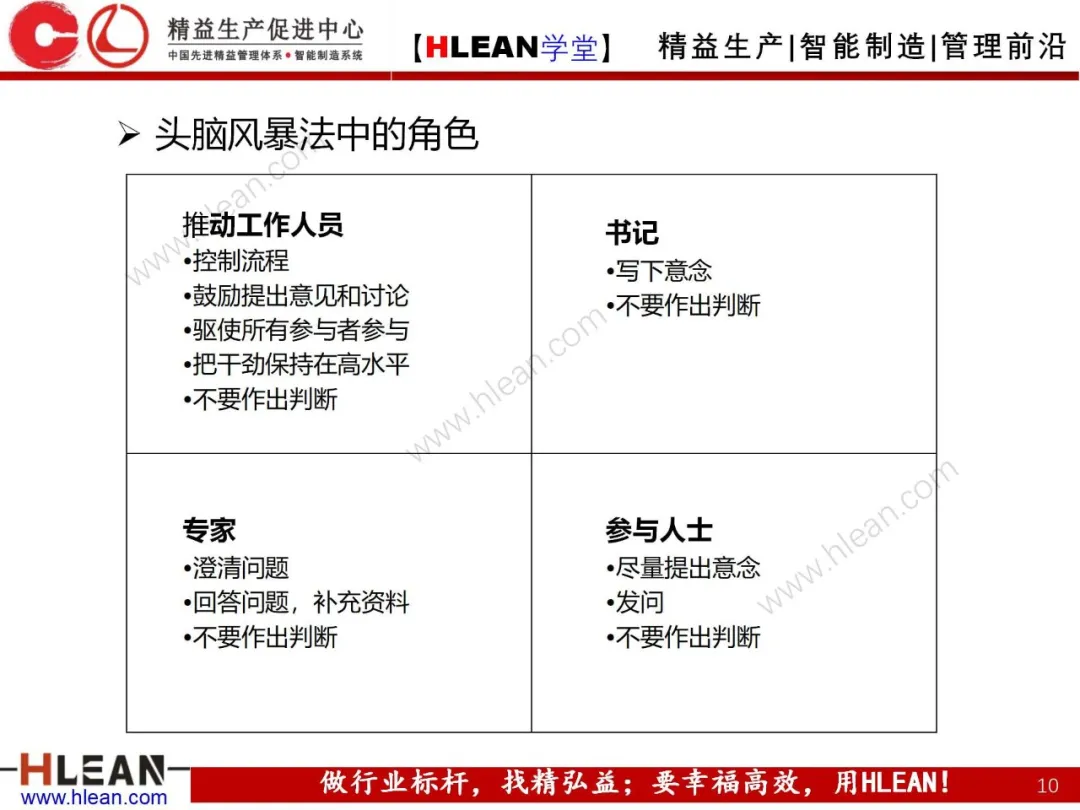 「精益学堂」头脑风暴法