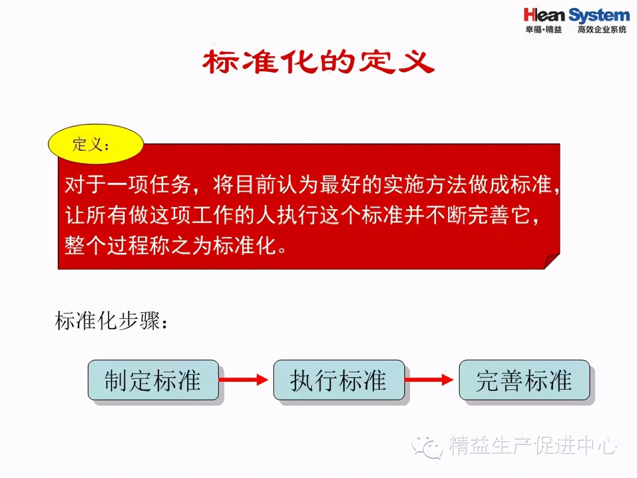 「精益學堂」優秀班組日常管理項目