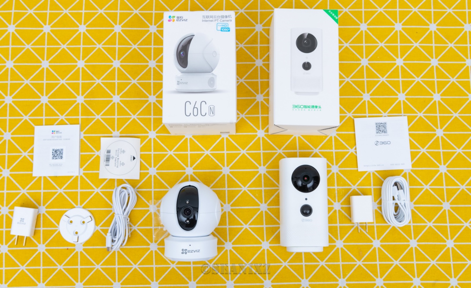 360智能摄像机3C电池版& 萤石C6CN云台摄像机对比评测