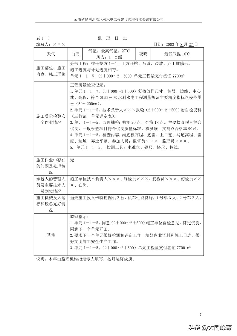 老监理告诉你如何写好监理日志-第5张图片-大千世界